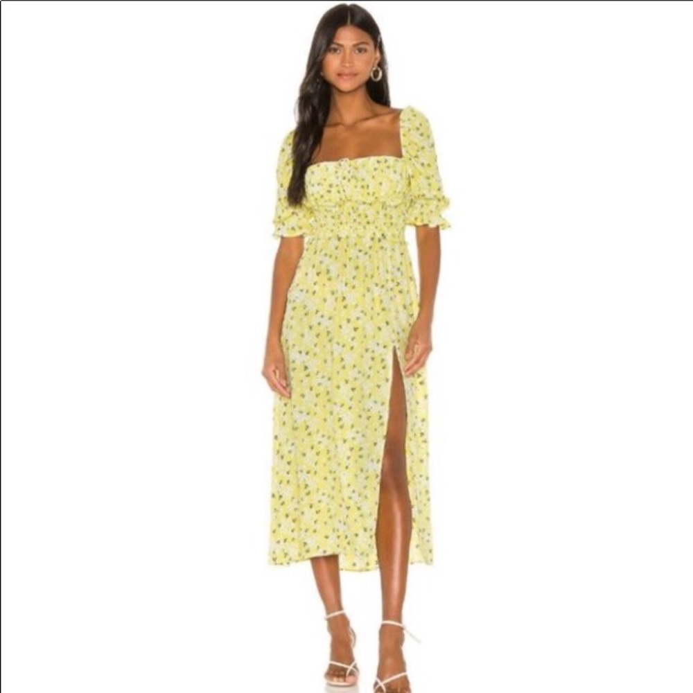 BNWT For Love and Lemons chrysanthemum midi dress